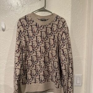 Dior Beige and Brown cashmere sweater. Worn one time no tags